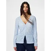 Pieces Gebreid vest 'PCBaisy' lichtblauw