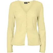 Pieces Gebreid vest 'PCBaisy' geel