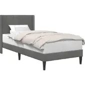 vidaXL Bedframe met hoofdeinde Donkergrijs 90 x 190 cm Fluweel