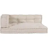 vidaXL Pallet Sofa Kussen 3 st Stof Crèmekleurig 120 x 80 x 34 cm