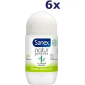 Sanex Deo Roller - Natur Protect Efficacy - 6 x 50 ml