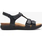 Clarks April Cove Zwarte Leren Sandalen
