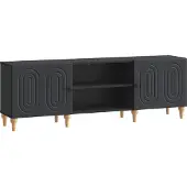 vidaXL TV Kast 150 x 31 x 50 cm Zwart Bewerkt hout