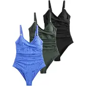 Next Shaping-badpak blauw / donkergroen / zwart