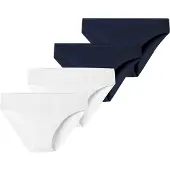 Schiesser Slip ' Invisible Light ' nachtblauw / wit
