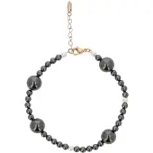 Usha Armband rose-goud / zwart