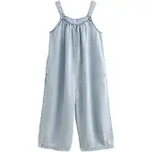 Next - Meisjes - Jumpsuit met wijde ronde pijpen - Blauw