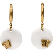 IZIA Oorbellen goud / wit