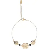 IZIA Armband goud / zwart