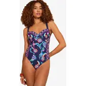 Love & roses Badpak blauw / navy / lila / wit