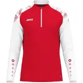 Jako Sonic Ziptop Heren - Rood / Wit | Maat: XXL
