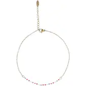 Usha Armband lichtblauw / goud / rood