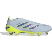Adidas Predator Elite Veterloze IJzeren-Nop Voetbalschoenen (SG) Lichtblauw Blauw Geel