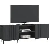 vidaXL TV Kast Zwart 150 x 31 x 52 cm Bewerkt hout