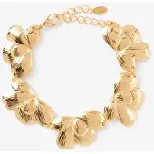 Sissy-Boy Gold plated armband met bloemen