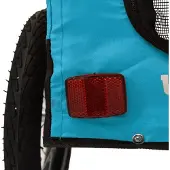 vidaXL Hondenfietstrailer oxford stof en ijzer blauw en zwart