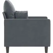 vidaXL Fauteuil 60 cm fluweel donkergrijs