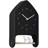Karlsson Love Birds Wandklok | 20x32x7.1cm | Zwart