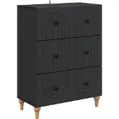 vidaXL Ladekast Zwart 66 x 34,5 x 90 cm Bewerkt hout
