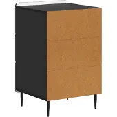 vidaXL Nachtkastje met lade Zwart 43x 41 x 68 cm Bewerkt hout