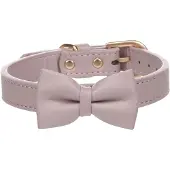 Flamingo - Hond Halsband met strik Nela Violet S / M 31-39cm 20mm