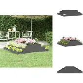 vidaXL Plantenbak 110x110x27 cm massief grenenhout grijs