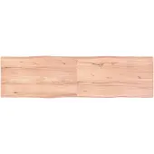 vidaXL Tafelblad natuurlijke rand 180x50x(2-6)cm eikenhout lichtbruin