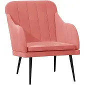 vidaXL Fauteuil 63x76x80 cm fluweel roze
