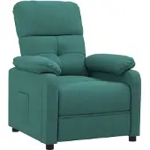 vidaXL Fauteuil verstelbaar stof donkergroen