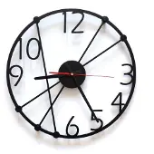 Decorizzly Gent Serie - Wandklok - Zwart - Staal - 40cm