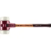 HALDER Kunststofhamer | lengte 490 mm hoofd-d. 80 mm | hard hout | nylon wit | 1 stuk - 3008.080