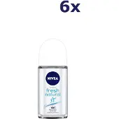 Nivea 6x Deodorant Roll-on Fresh Natural 50ml
