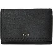 BOSS Lenah Portemonnee Leder 12.5 cm zwart