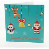 Wizardi Diamond Painting Joyous Christmas kerstkaart