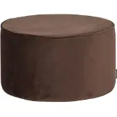 Woood Sara Poef Hoog 36xØ60 cm - Velvet - Donkerbruin