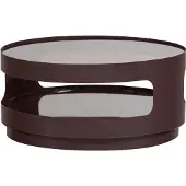 Woood Sero Salontafel - Metaal/Glas - Bruin - 32x70x70