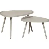 Woood Nissa Bijzettafels - Zand - Set van 2 - 39x71x52