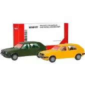 Herpa VW Golf II 4d., Groen/geel (Minikit 2 St.)
