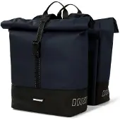 URBAN PROOF Gerecyclede Rolltop dubbele fietstas, 38 liter, 30 x 15 x 42 cm - Blauw