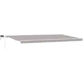 vidaXL Uitschuifbare luifel Lichtgrijs 600 × 350 cm Stof en Aluminium