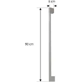 LINDBY LED-wandlamp buiten Neano, alu / grijs / zink, Aluminium, Modern, LED wandlamp buiten