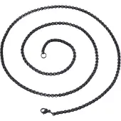 LGT JWLS LGT Jewels schakel ketting Edelstaal Venetiaans Zwart - 4mm - 66cm