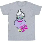Disney Heren Schurken Ursula Ongelukkige Ziel T-Shirt (Sportgrijs)