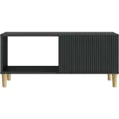 vidaXL Salontafel Zwart 90 x 50 x 40 cm Bewerkt hout