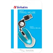 Verbatim 49022 Go Mini USB muis met intrekbaar snoer blauw