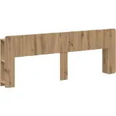 vidaXL Hoofdeinde Kast Artisanaal eiken 200 cm Bewerkt hout