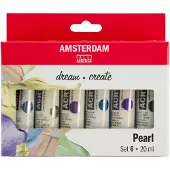 Amsterdam acrylverf set - 6 stuks - parel