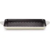 Le Creuset Gietijzeren rechthoekige grill in Meringue 32cm
