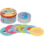 Goki Gezelschapsspel: GEBARENSPEL H5,1xdiam.9cm, in een blikken doosje, karton, 4+