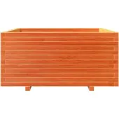 vidaXL Plantenbak 100x100x49,5 cm massief grenenhout wasbruin